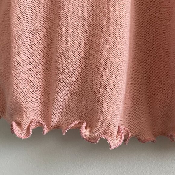 Vintage Y2K Top Guess Pink Sheer Peasant Babydoll Coquette Blouse Empire Waist - Picture 6 of 11